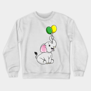 Cute little elephant with balloons Crewneck Sweatshirt